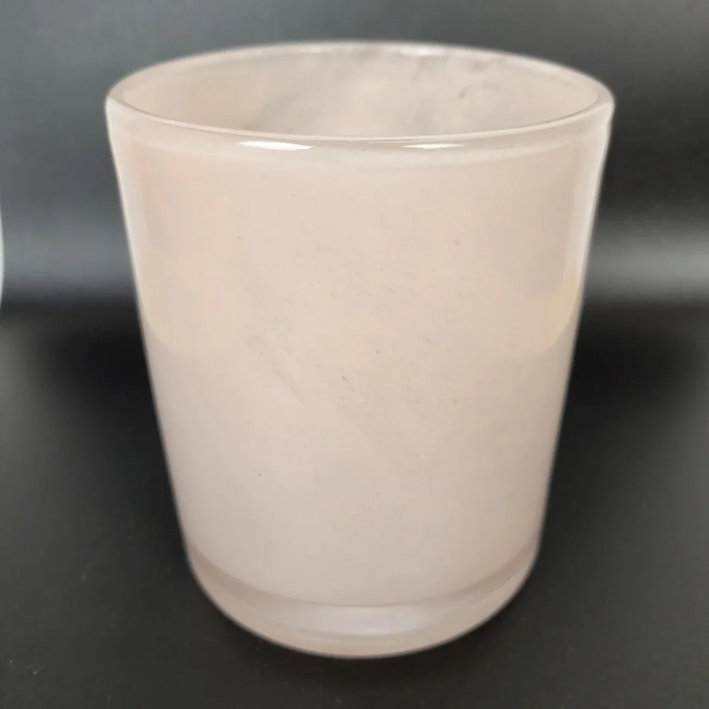 Vtg 90s IKEA BLÄNDANDE Pink Glass Candle Holder Votive Vase Hand Made Quality 4